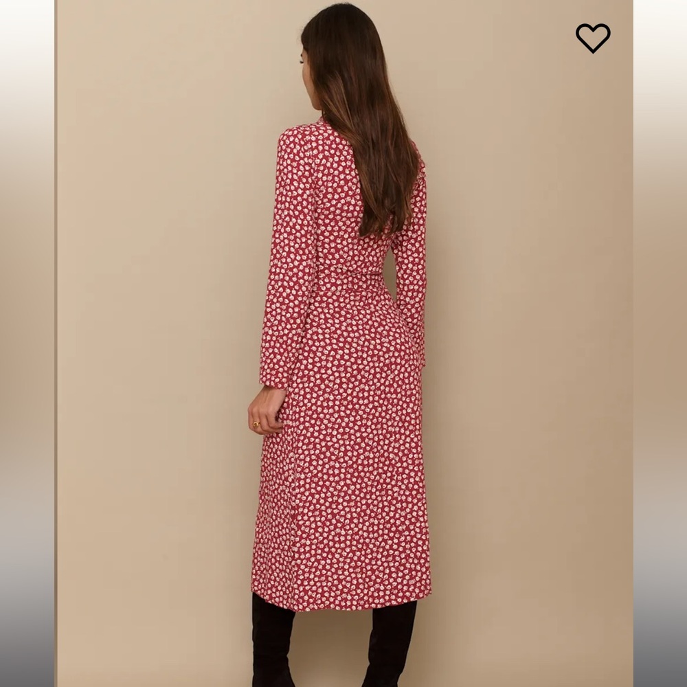 Reformation Brighton Red Floral Women's Dress - Picture 4 of 4